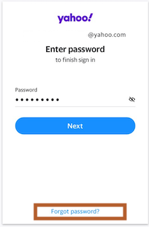yahoo mail password ios setup